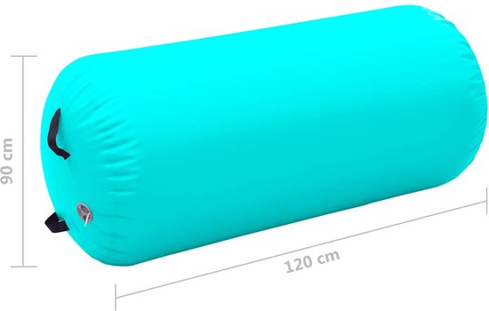 vidaXL Sportrol - Opblaasbaar - PVC - Hoge-dichtheid - Schokabsorberend - Antislip - Waterdicht - Groen - 120 x 90 cm - Yogaset van VidaXL — afbeelding 4