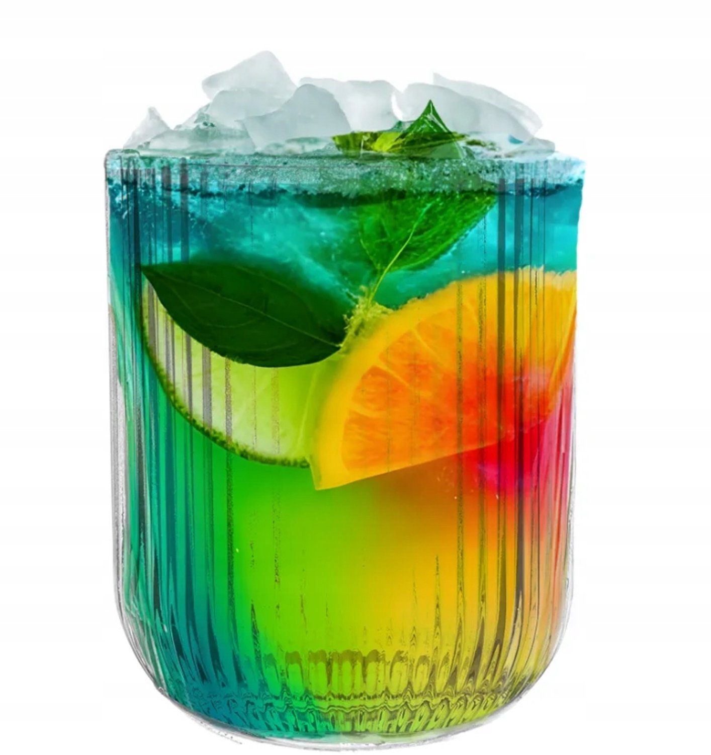 LUXITO Strips Glazen 270ml - Stijlvolle Lage Glazen voor Drankjes