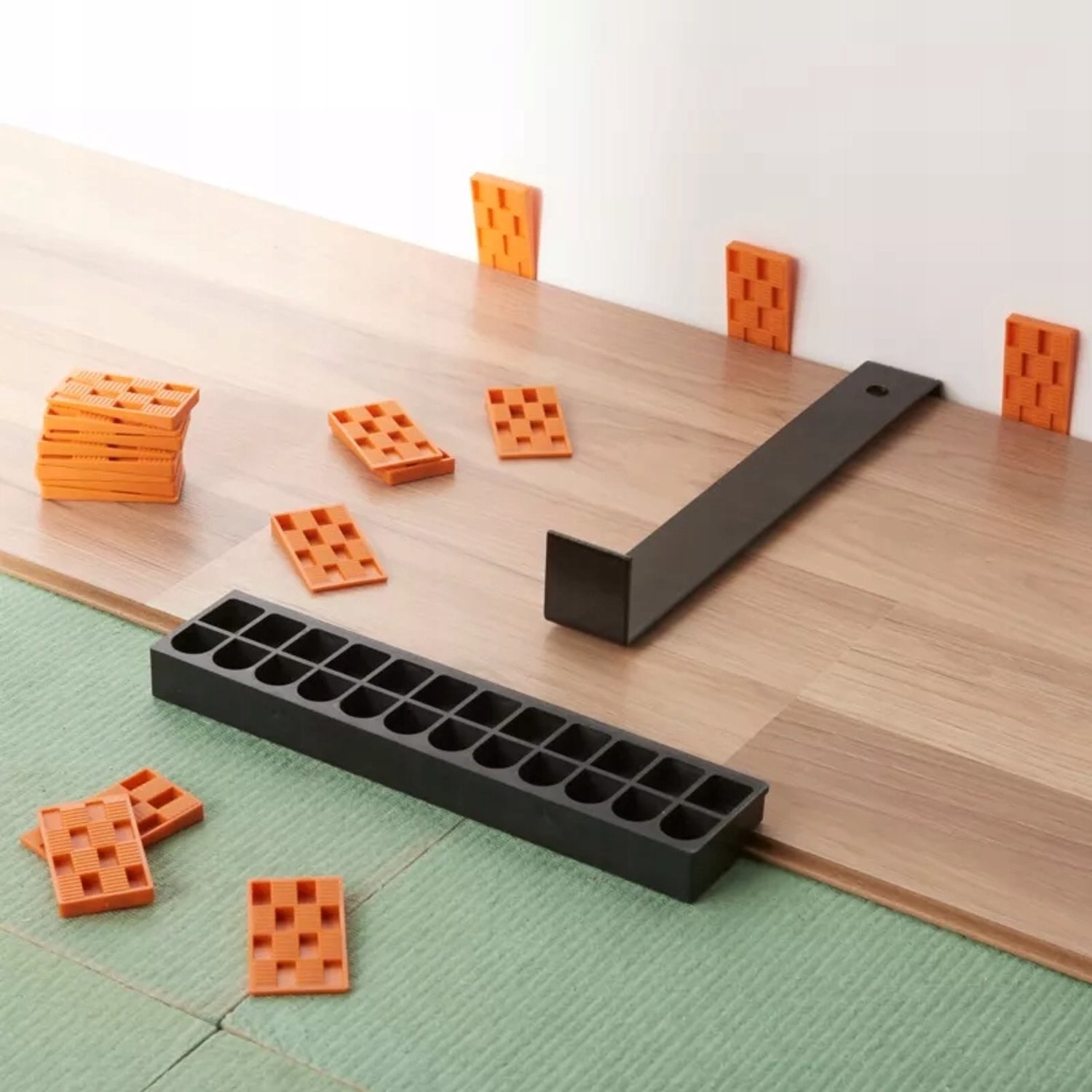 Houten vloer dobber met blok