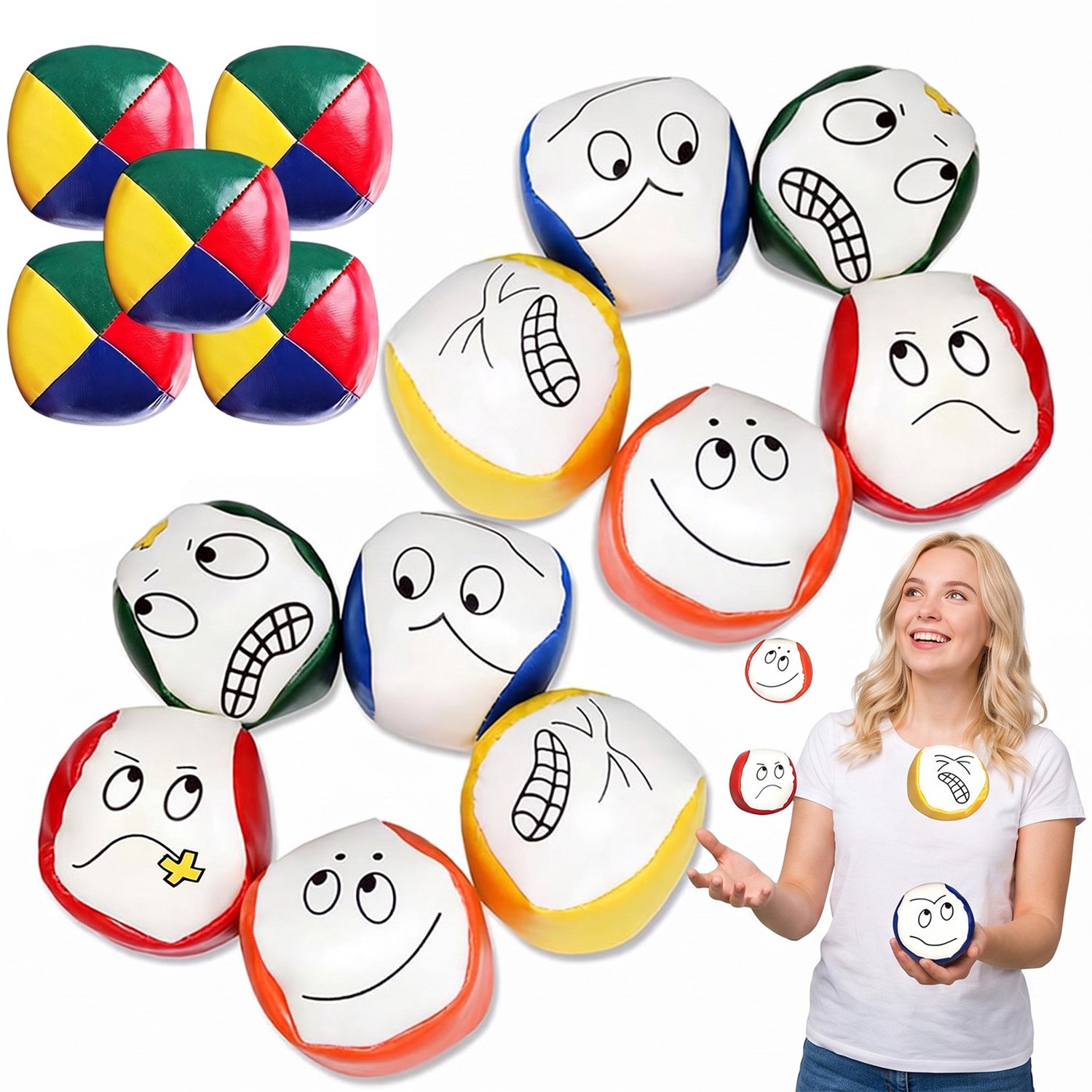 15x Jongleerballen, Zintuiglijke Ballen, 50mm, Zacht & Duurzaam