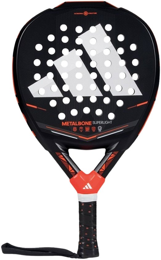 Adidas Metalbone Superlight 2026 Padelracket - Zwart / Rood | Maat: UNI Adidas Metalbone Superlight 2026 Padelracket - Zwart / Rood | Maat: UNI