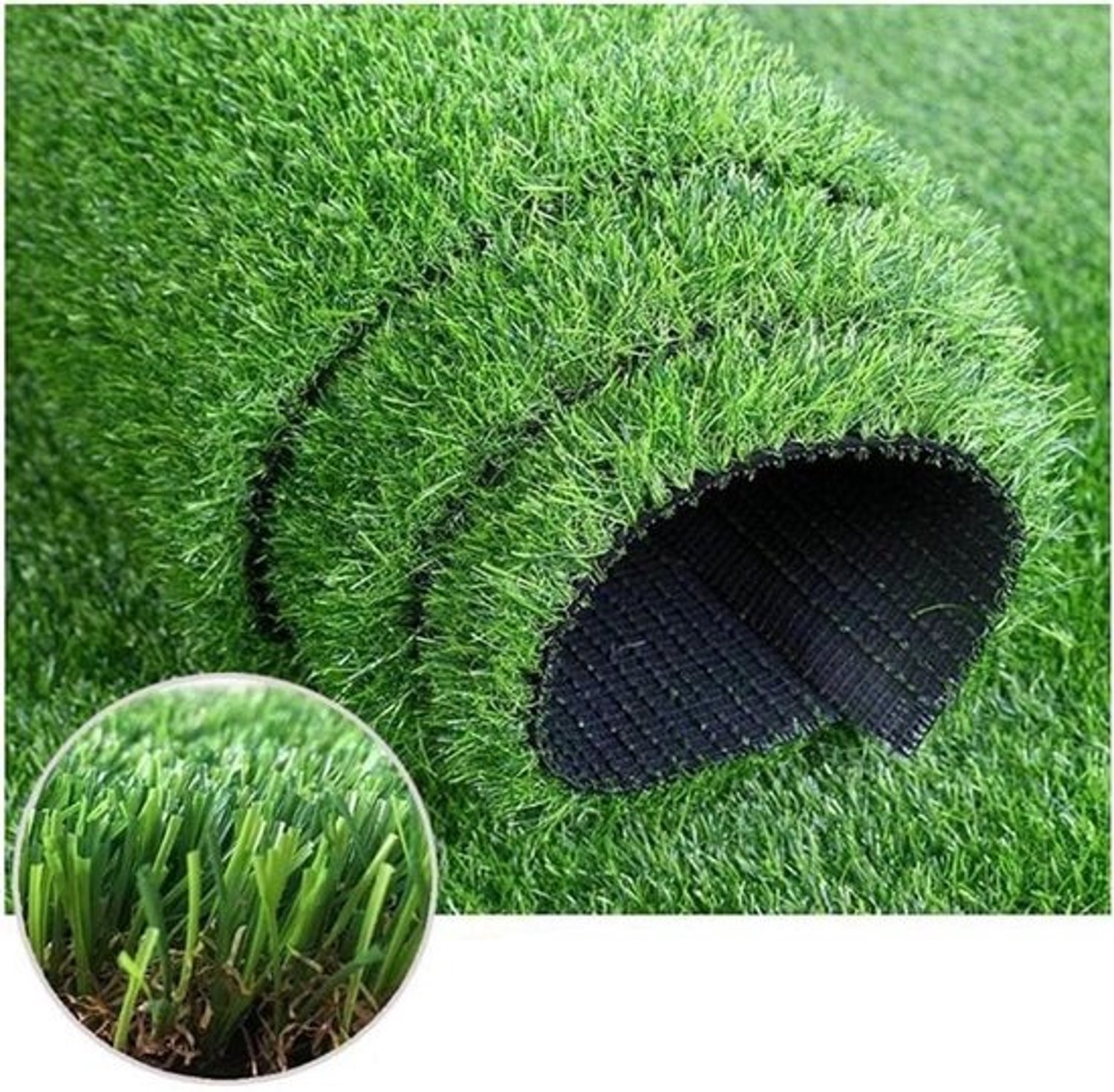 Kunstgrasmat - Realistisch grasveld - Tuindecoratie - Zacht, weelderig uiterlijk - 3 x 4 m - Groen