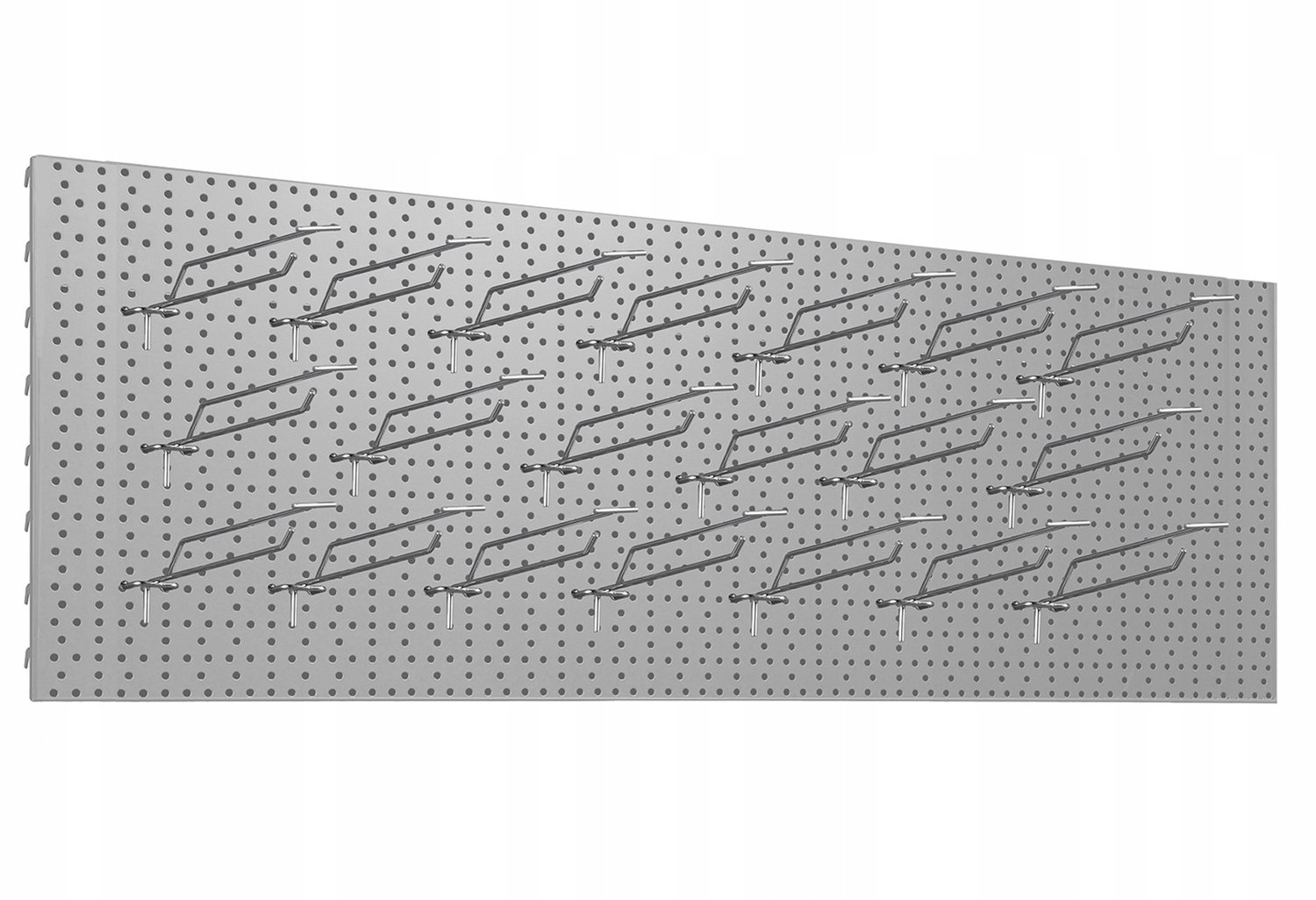 Gereedschapsbord 125x40cm Lichtgrijs met 20x Haken