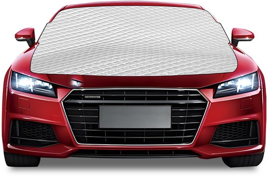 Famanu - Auto Voorruitbescherming Winter - Beschermt tegen vorst en ijs - Duurzaam polyester - Zwart 1 stuk