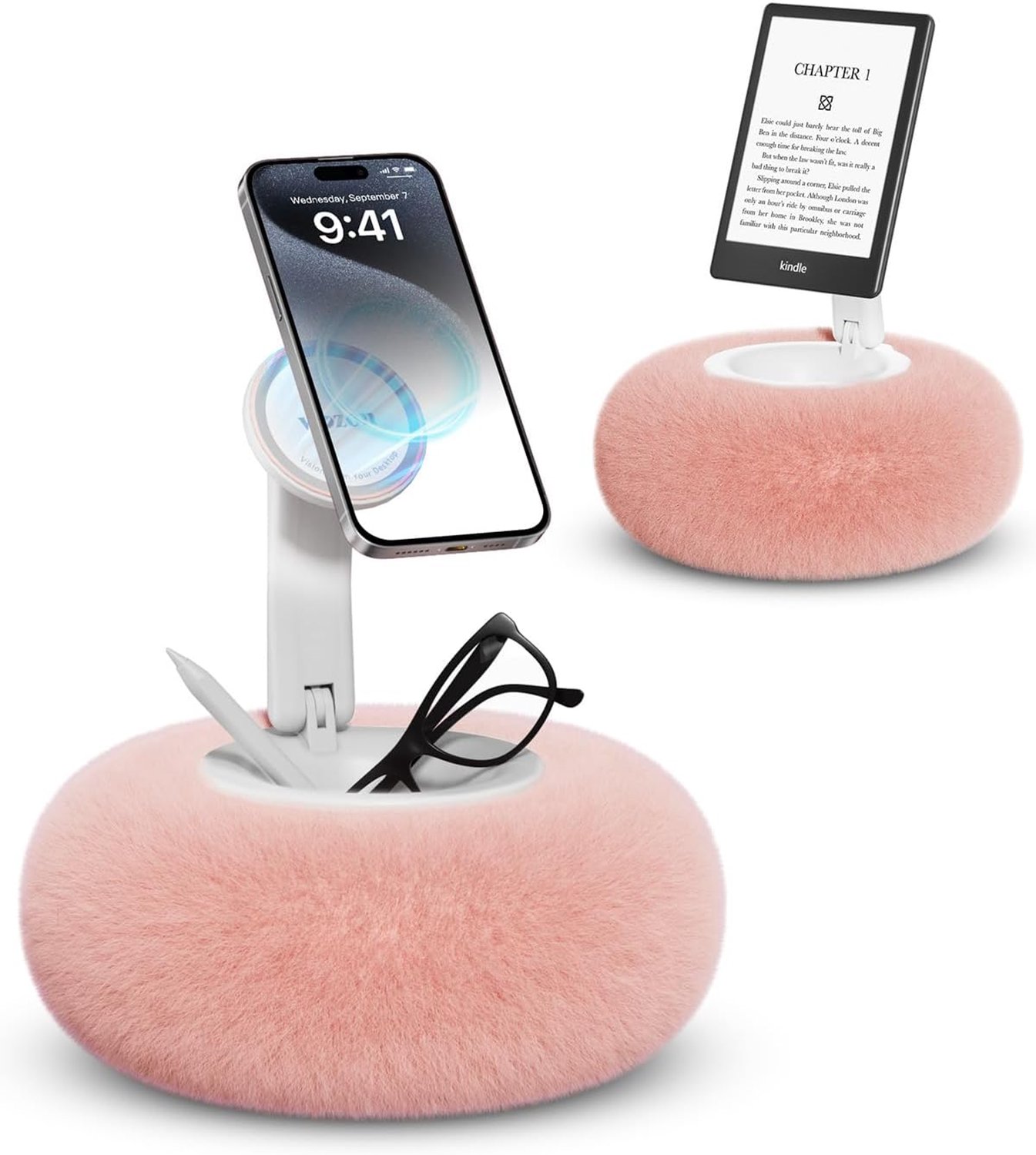 Famanu – Magnetische telefoonhouder voor bed of kussen met afneembare zuignapbasis