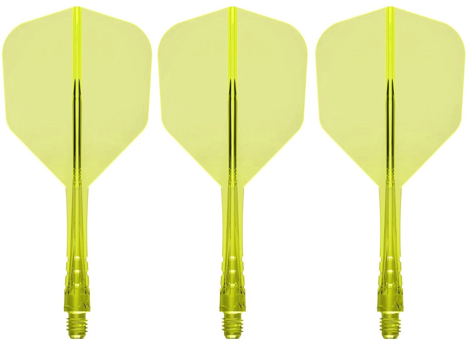Merkloze Dart Pijltjes Shafts met Pijltjesvleugels No6 Neon Geel