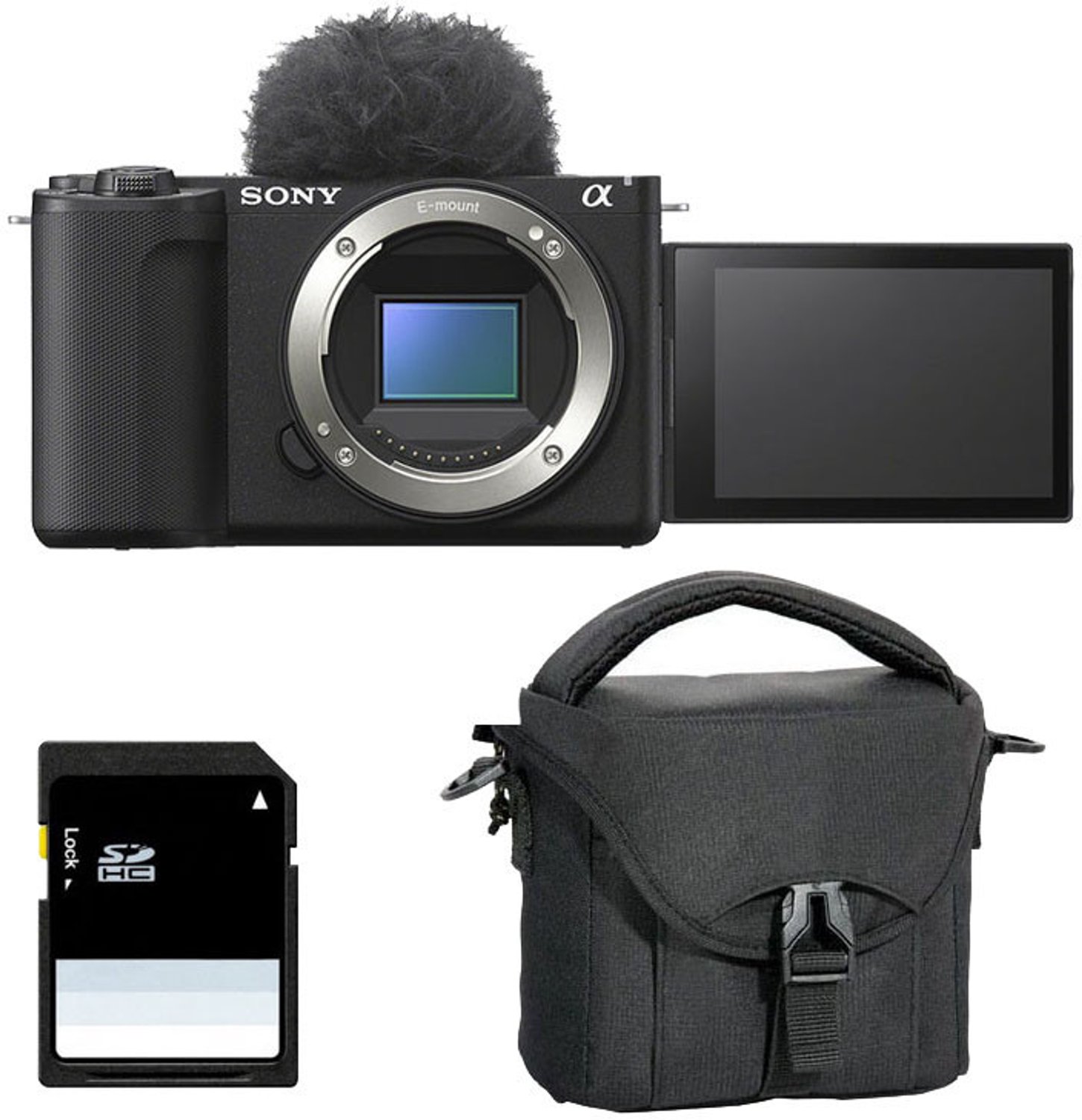 SONY ALPHA ZV-E10 II SCHWARZ BOLD (nur in Schwarz) + Tasche + 8 GB SD-Karte