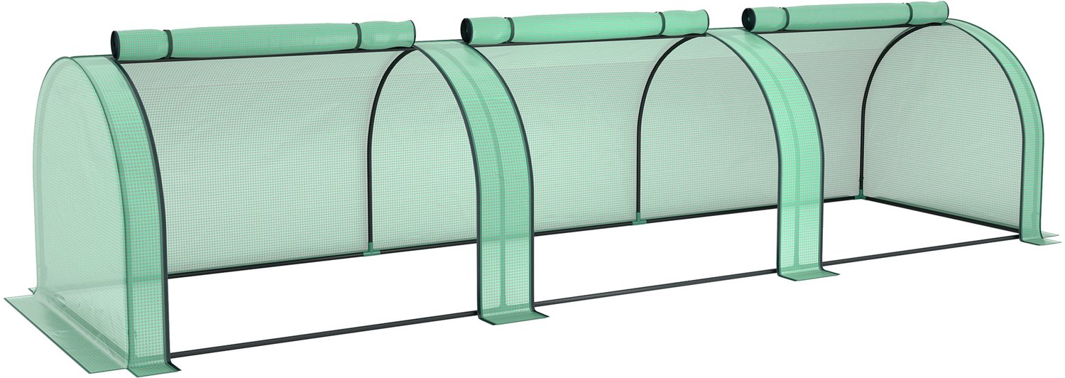 Sunona Tomatenkas - Met 3 oprolbare deuren - 350 x 100 x 80 cm - Groen