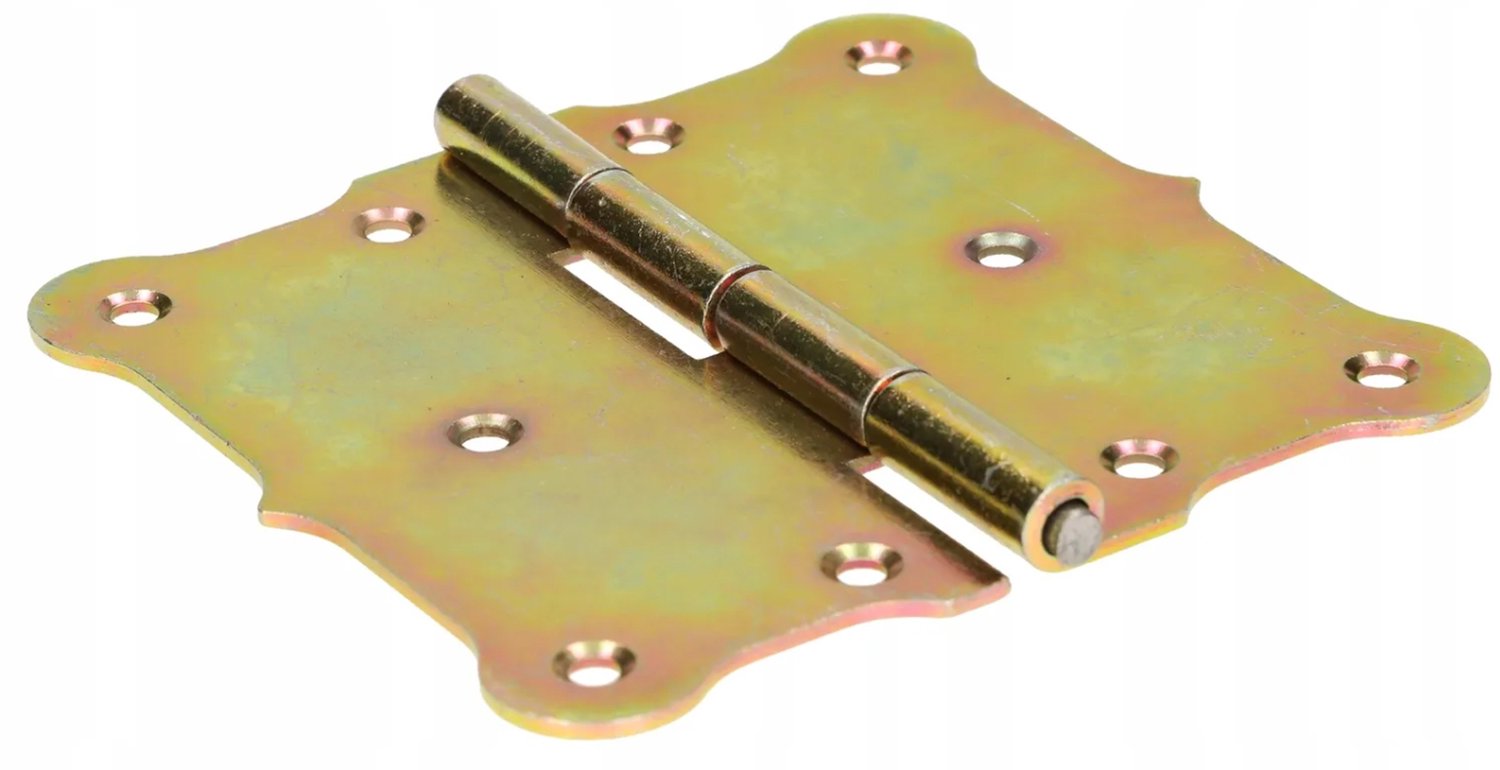 Bouwhingeel 80x80mm Geel Verzinkt 1.5mm Dik voor Poorten