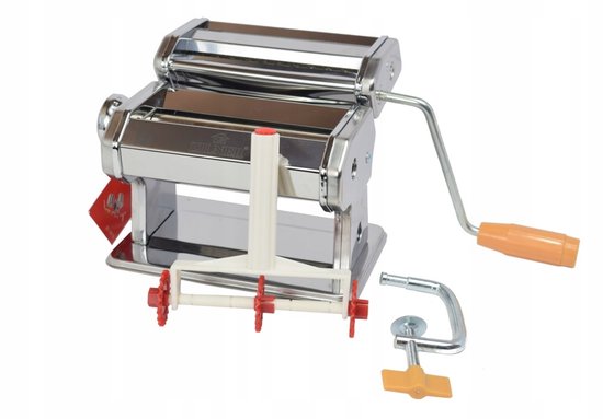 RVS Pastamachine & Deegroller XXL - Handmatig, 2-in-1 van zilner — afbeelding 4
