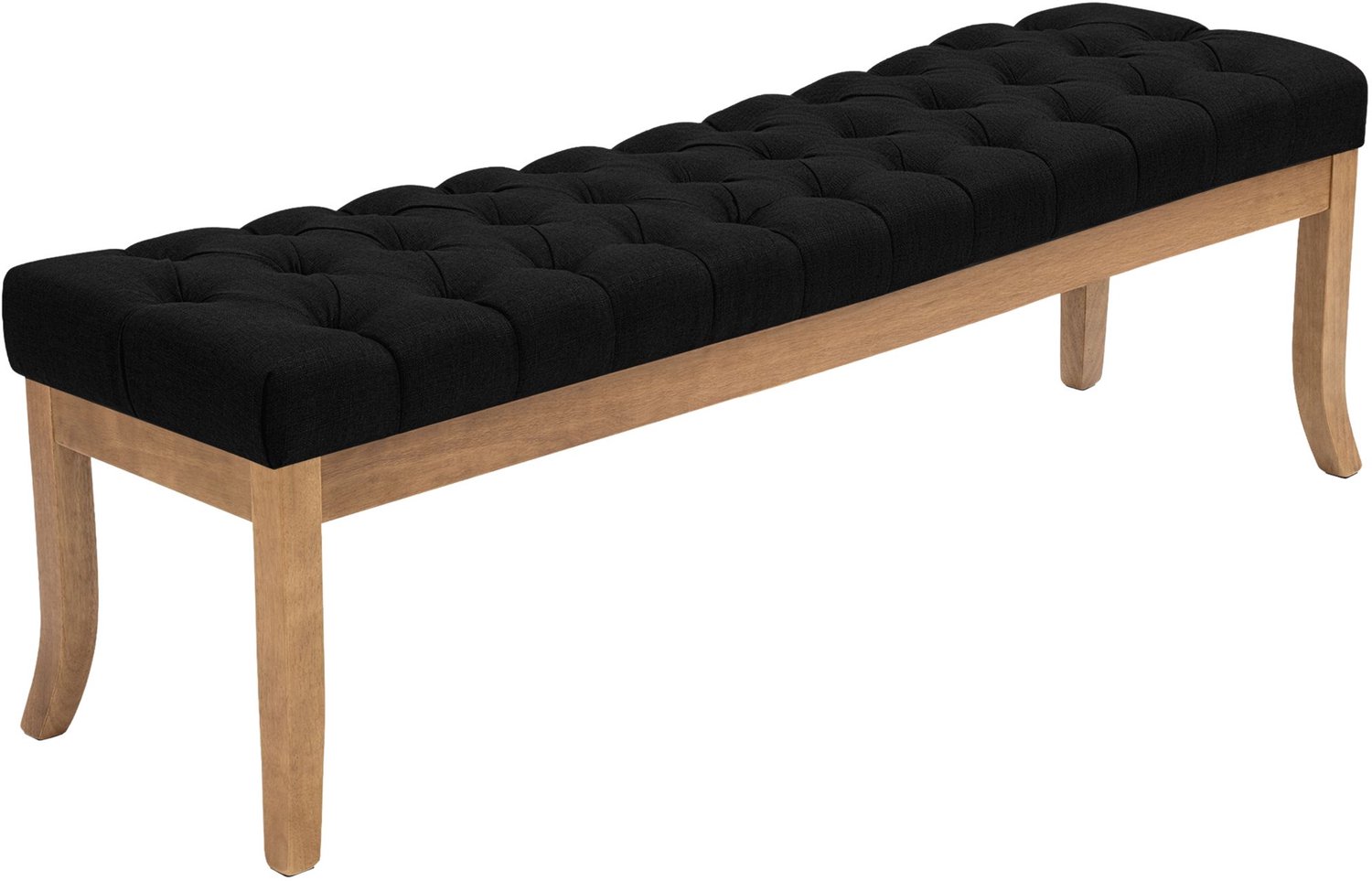 Zitbank - 150 cm - Stof - Zwart