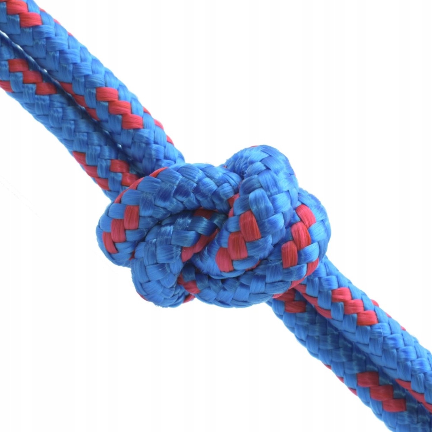 Sterke Gevlochten Polypropyleen Touw 10 mm - Blauw met Rode Streep