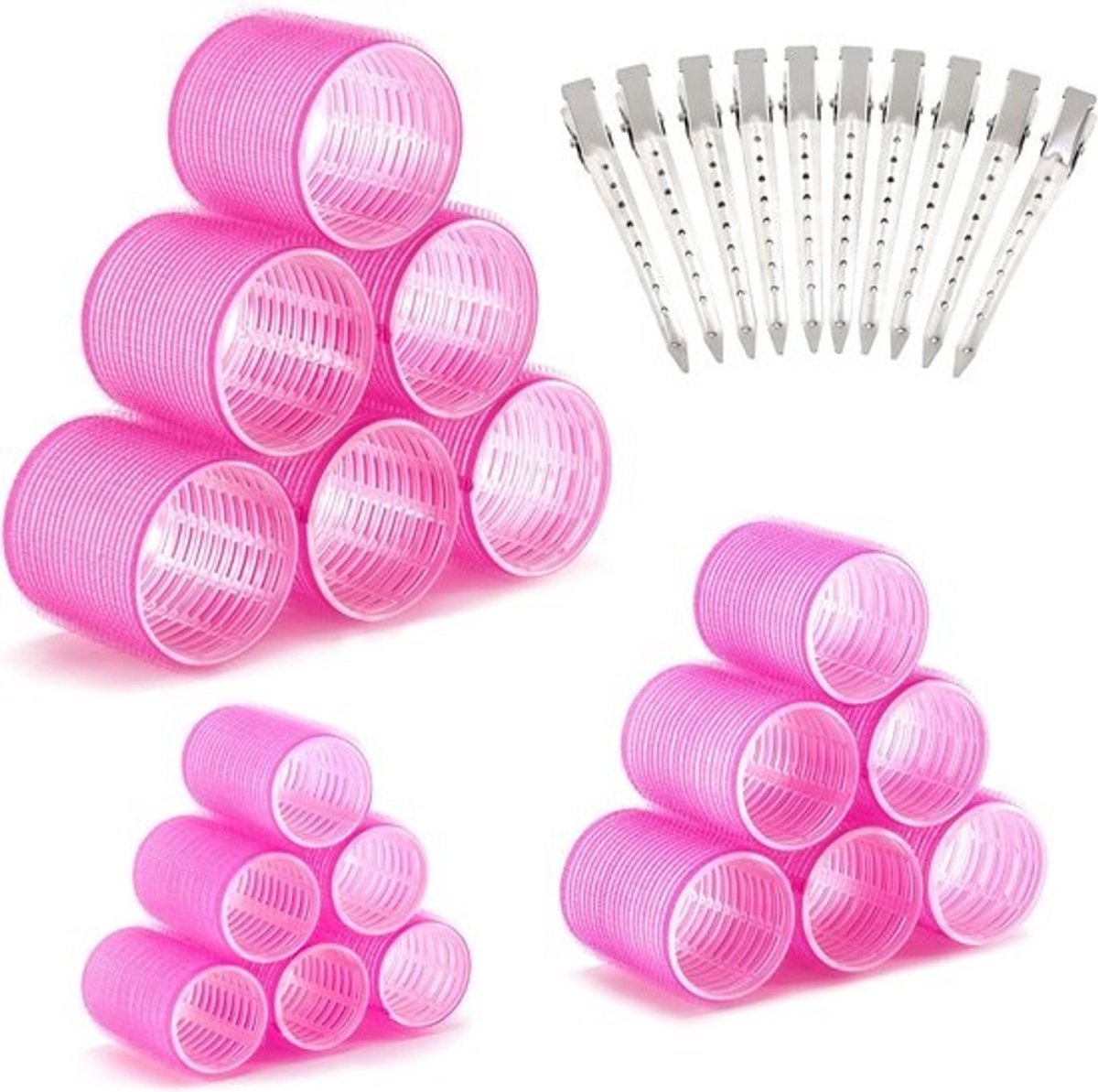 28 Stuks Haarrollers voor Grote Krullen zonder Hitte