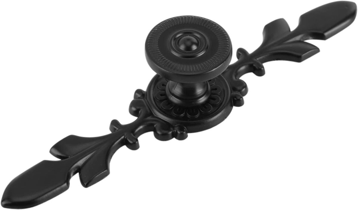 meubelgreep, vintage kast trekt handgrepen antieke decoratieve knoppen ijdelheid hardware deurgrepen voor ladekast kast kledingkast(Zwart)