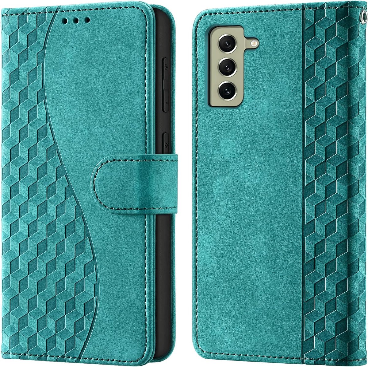 Portemonnee Telefoonhoes voor Samsung Galaxy S21 FE Turquoise