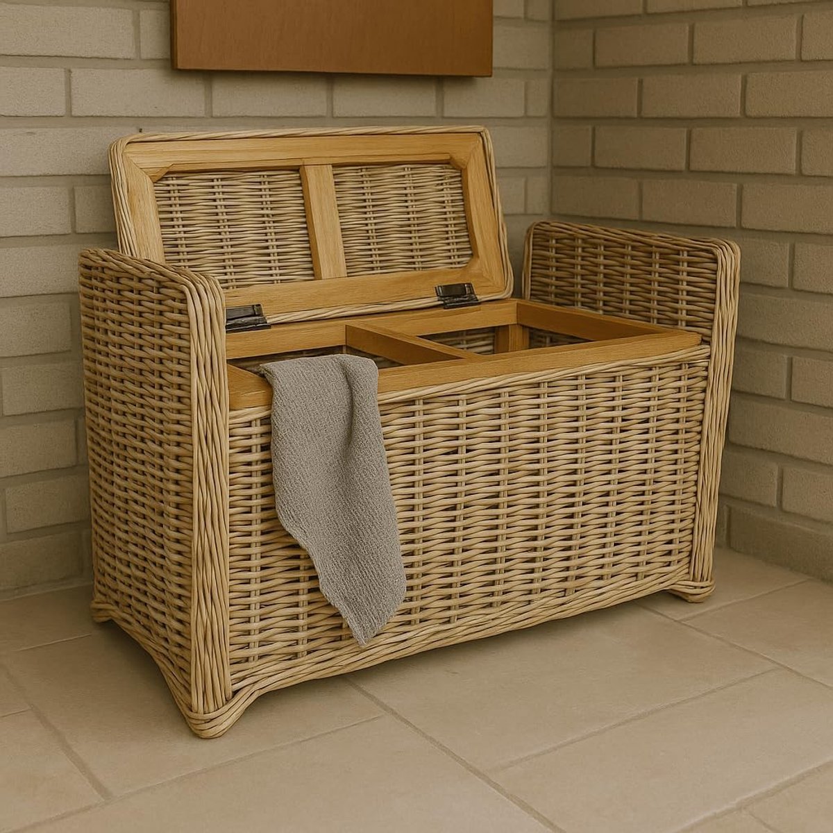 - Rieten Opbergbank - Medium (Victoria (80x60x40))
