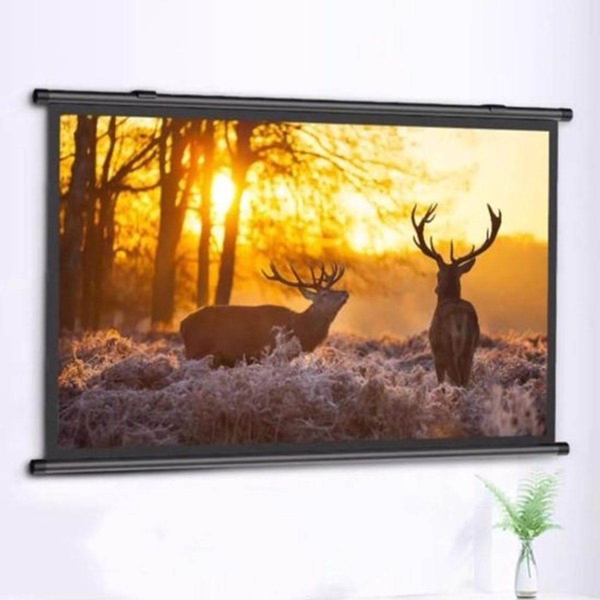 Projectiescherm - Filmscherm Beamer - Thuisbioscoop Creëren - Kreukvrij Glasvezel - 60 Inch 16:9 - Wit