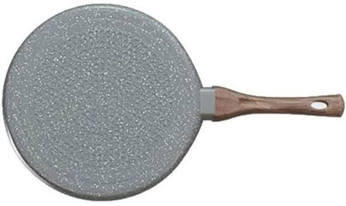 Pannenkoekenpan Omeletpan - Koekenpan Grillpan - Ontbijt Bereiden - Steenversterkte Coating - Ø18 22 26cm - Grijs