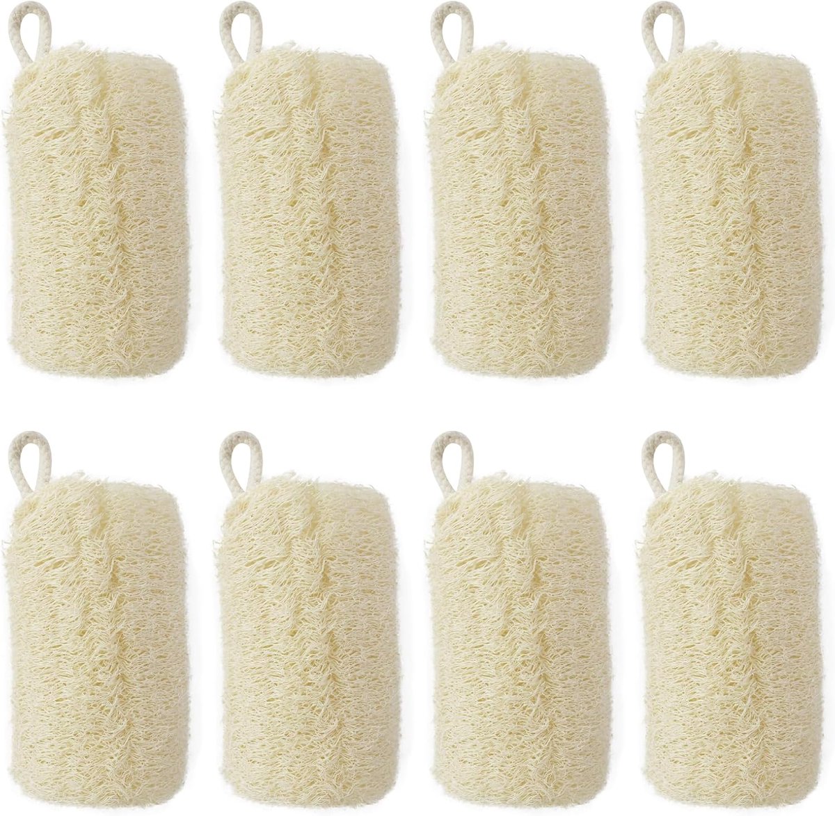 sponzen, 8 stuks, 11 x 7,5 cm, 100% ecologisch, natuurlijk, bieden een duurzame en effectieve oplossing voor lichaamsverzorging, voor douche, keuken