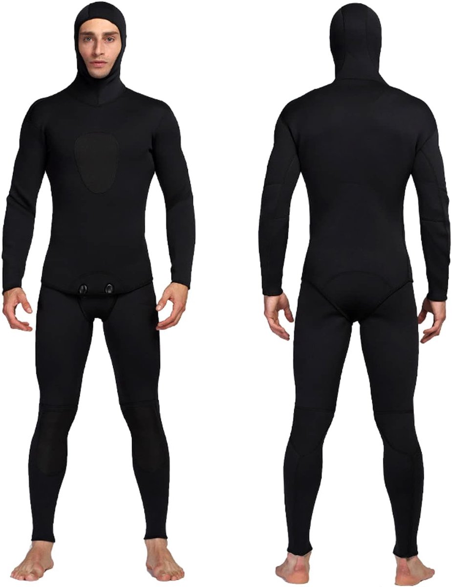 Wetsuit voor heren 3 mm volledig duikpak Neopreen uit één stuk met lange mouwen en ritssluiting aan de voorkant voor mannen Snorkelen Duiken Zwemmen Surfen