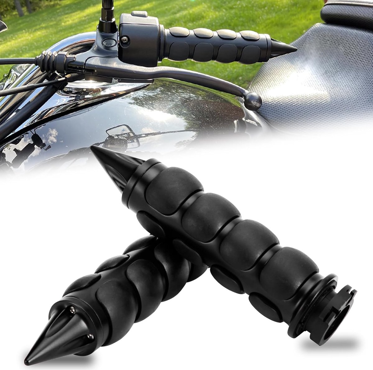 Stuur voor motorfiets, zwart, 25 mm, voor cruiser, chopper