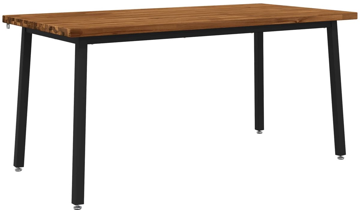 vidaXL Vierkante - Eettafel - 160 - x - 80 - x - 75 - cm - Massief - Acacia - Hout - Naturel