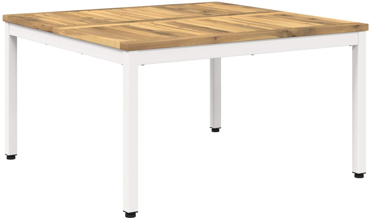 vidaXL Salontafel - NAARDEN - Witgewassen - 80 - x - 80,5 - x - 45 - cm