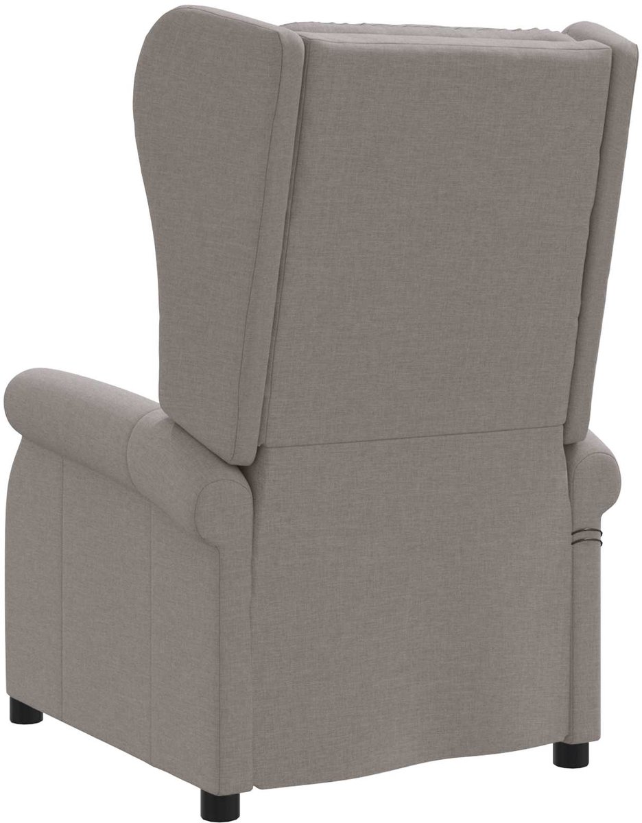 vidaXL - Wingback - elektrische - massage - relaxstoel - Taupe - Stof – foto 8