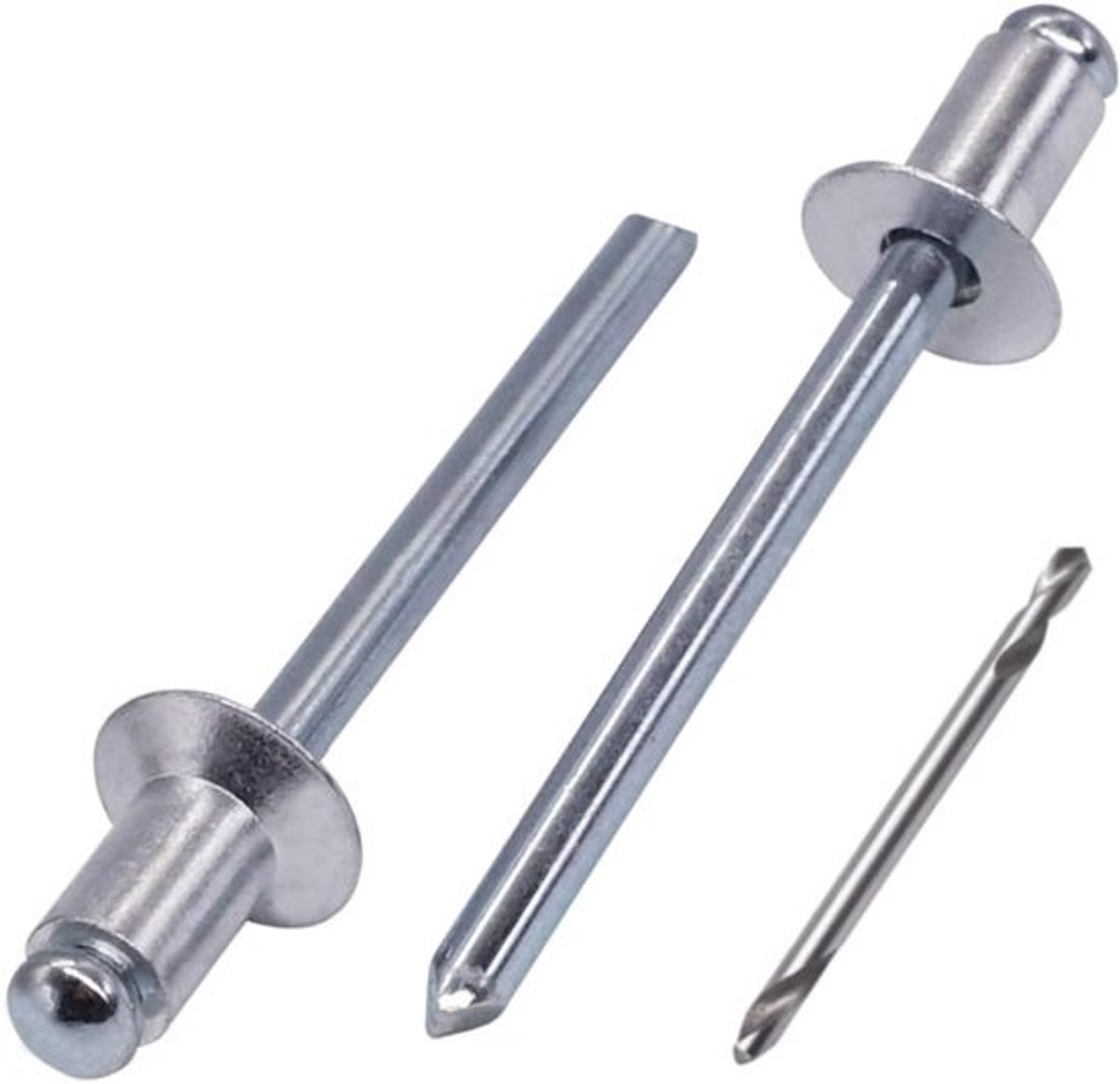 Aluminium Blindklinknagels 4,8 x 8 mm, Stalen Mandrel, 70 stuks