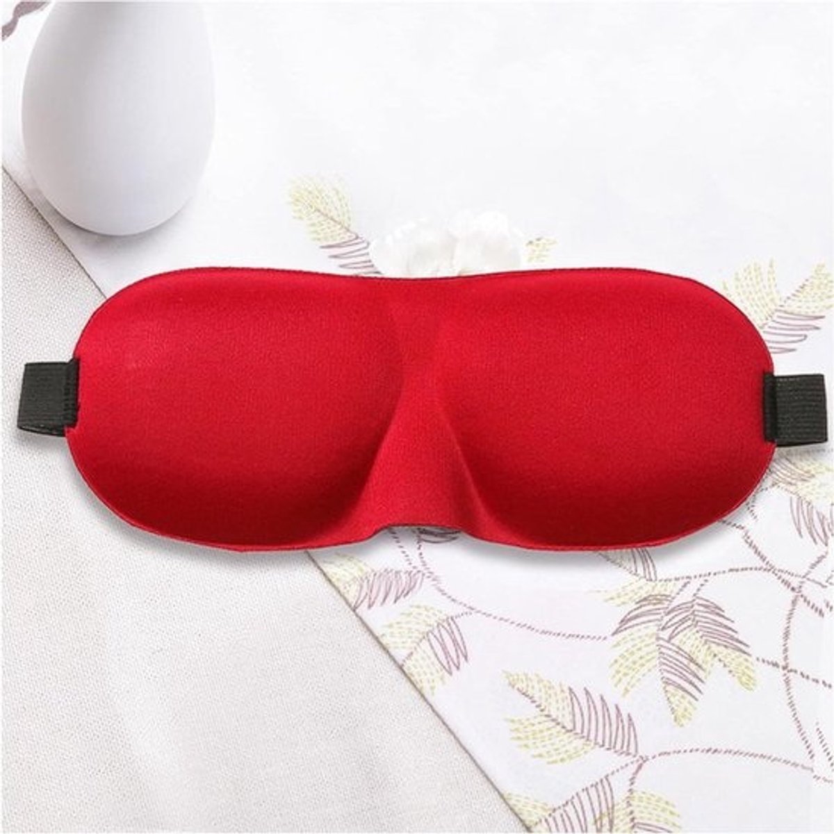 Oogmasker voor Slapen - Slaapmasker Blinddoek - Reizen Rust - 3D Vorm - 23.5cm x 9cm - Rood