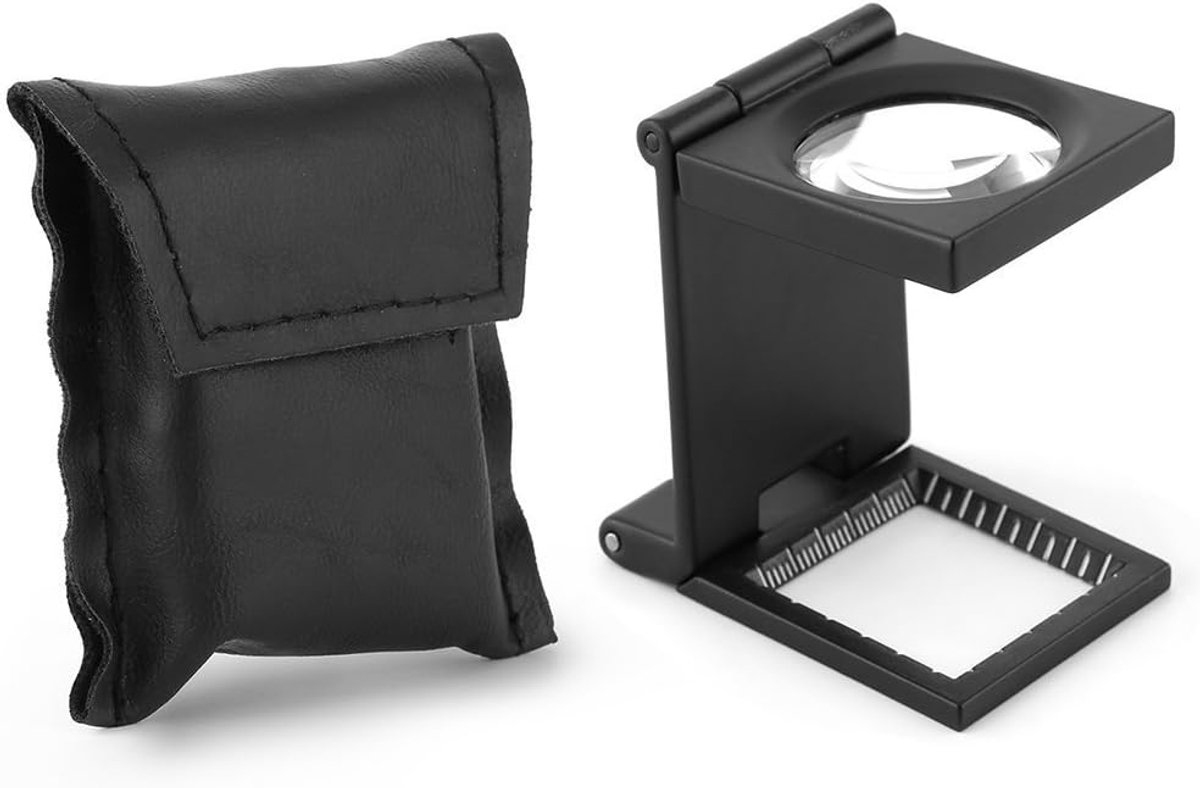 Dailygoods- Vergrootglas Drievoudige Vergroting - Opvouwbaar - Mini - Voor Sieraden - Lichtgewicht - Duurzaam - Loep