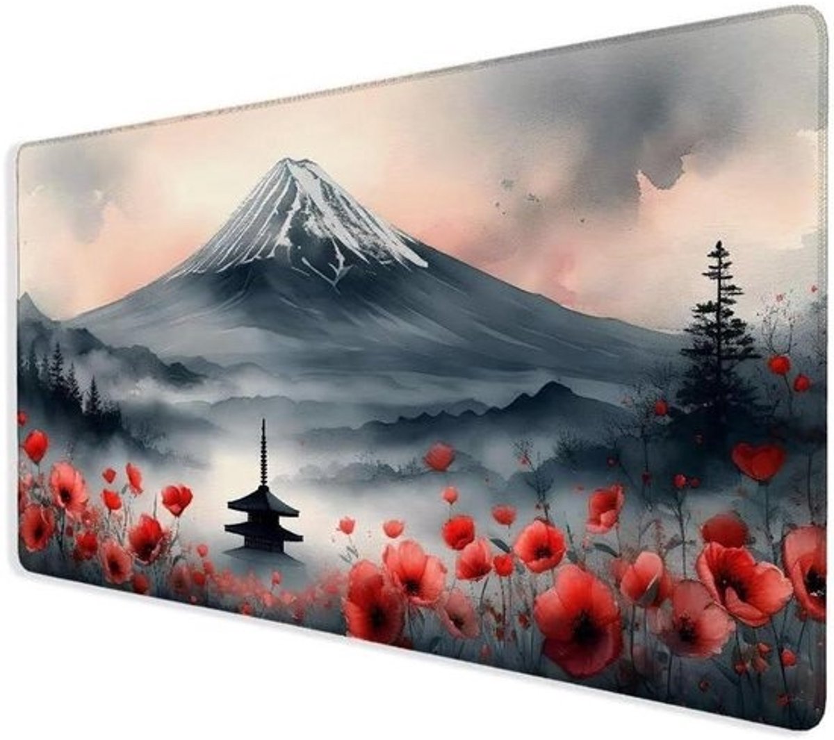 Grote muismat - XXL bureauonderlegger - Gaming en kantoor - Gestikte randen - 1000x500x3mm - Meerkleurig