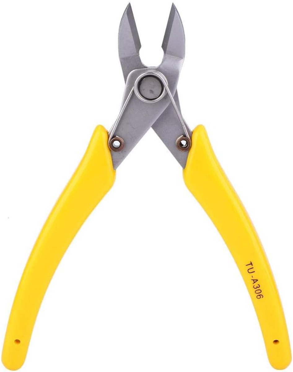 Dailygoods - Kabel Snijtang - Professionele Draad Cutter - Compact en Ergonomisch - Geel - Snijgereedschap voor Elektronica - Ideaal voor Draad en Kab