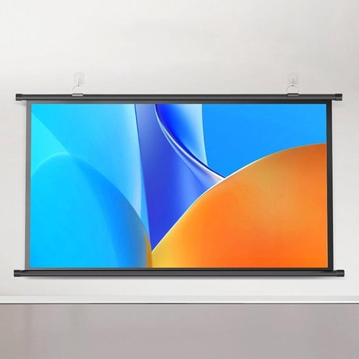 Uittrekbaar Projectiescherm - Filmscherm Rolbaar - Thuisbioscoop Presentaties - Kreukvrij Glasvezel - 60 inch 4:3 - Wit