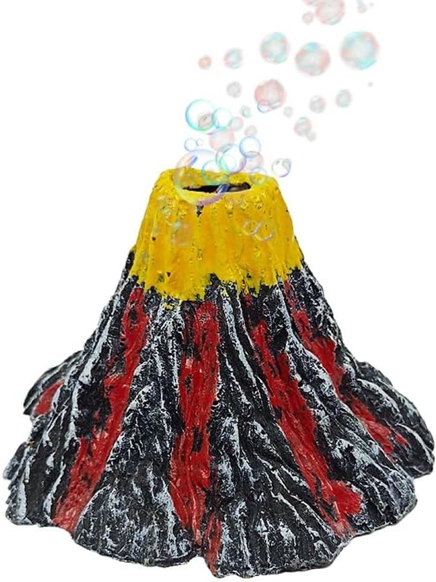 Landschap, levensechte vulkaandecoratie, miniatuur vulkaanlandschap, aquarium vulkaanornament, voor aquarium en aquaria, thuis, kantoor, vis tank landschapsaccessoires