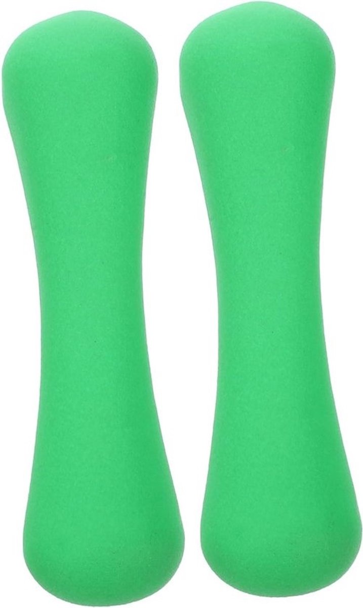 Kinder Halters - Speelgoed Gewichten - Gymnastiek Training - Lichtgewicht PVC Constructie - 13 cm Lengte - Lichtgroen