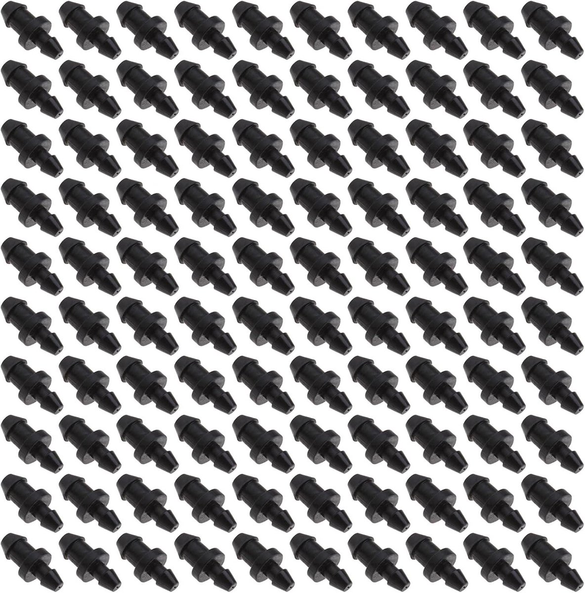 Dailygoods- Druppelirrigatiestekkers 100 Stuks - Buissluiting 1/2"/1/4" - Irrigatie Stopper - Waterdicht - Duurzaam - Kunststof - Irrigatiepluggen
