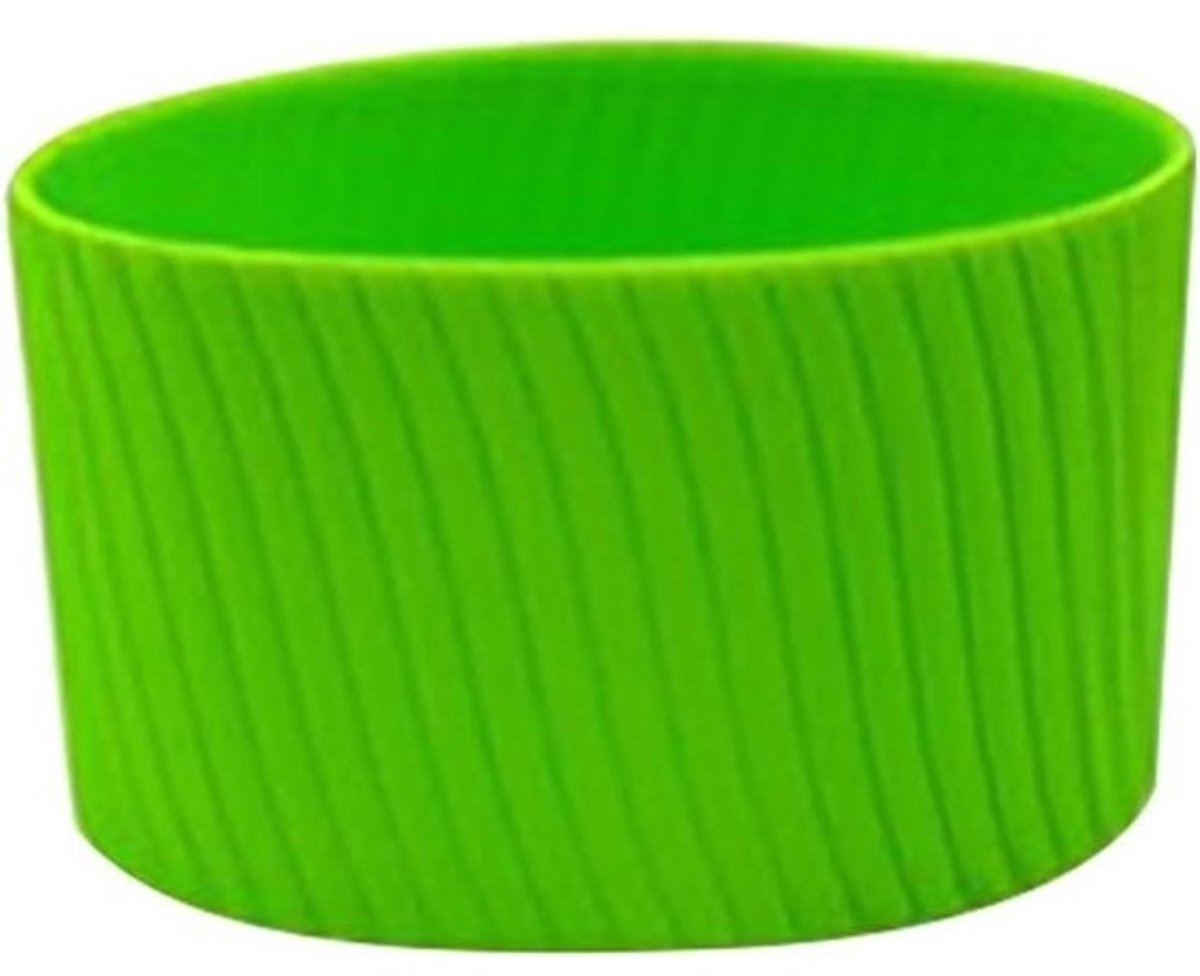Herbruikbare Cup Cover - Mok Beschermer - Dranken Isoleren - Verticale Grip Design - 8 cm Diameter - Groen
