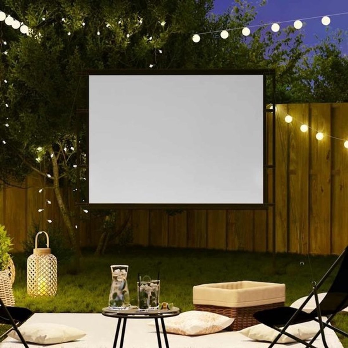 Projectiescherm - Scherm voor beamer - Thuisbioscoop - Mat wit scherm - 100 inch - Wit