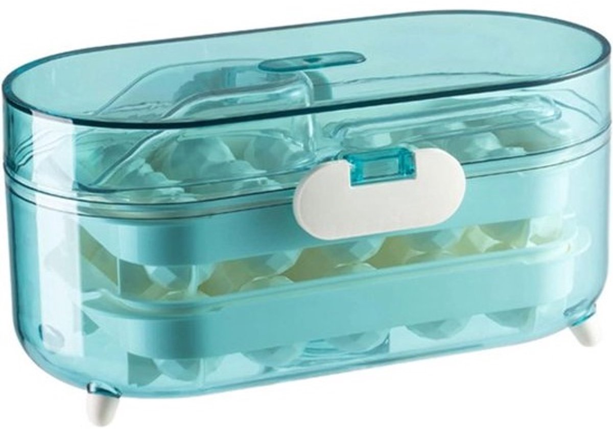 IJs Maken Container - Opslag Box - Drankjes Koelen - Geur Afsluitend - 25 cm - Blauw