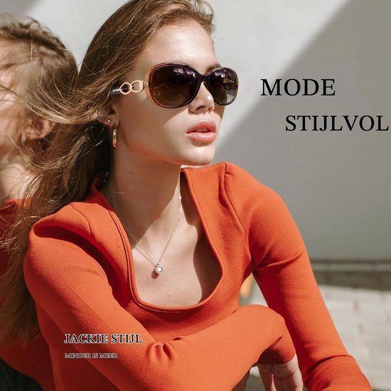 Zonnebril voor dames, gepolariseerd, groot, oversized, elegant, klassiek, vintage, oversized, met 100% UV400-bescherming — afbeelding 2