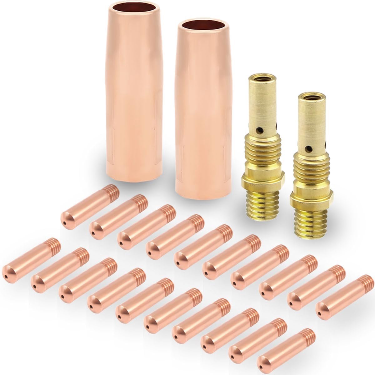 Contactpunt (0,9 mm, 0,035") Diffuser Tiphouder voor MIG MAG Lasbrander Vervangende onderdelen 145.0080 Conisch mondstuk voor 24KD MB24 Verbruiksartikelen Accessoiresset