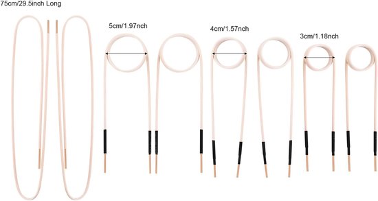 Inductie-verwarmingsspoel, 8 stuks, inductie-verwarmingsspoel, 2 x 3/4/5 cm, mini-verwarmingsspoelen, set met 2 reservedraden en opbergdoos, 15 cm verwarmingsspoel, voor verwarmen, lassen — afbeelding 2