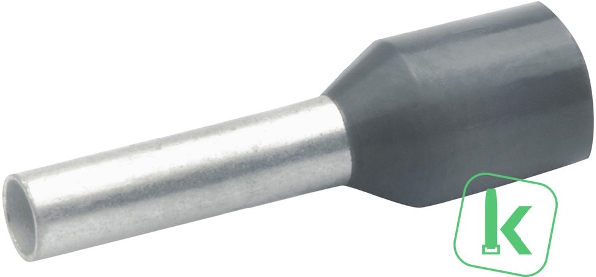 Klauke adereindhuls geïsoleerd 1.5mm2 hulslengte 10mm zwart - per 100 stuks (47210)