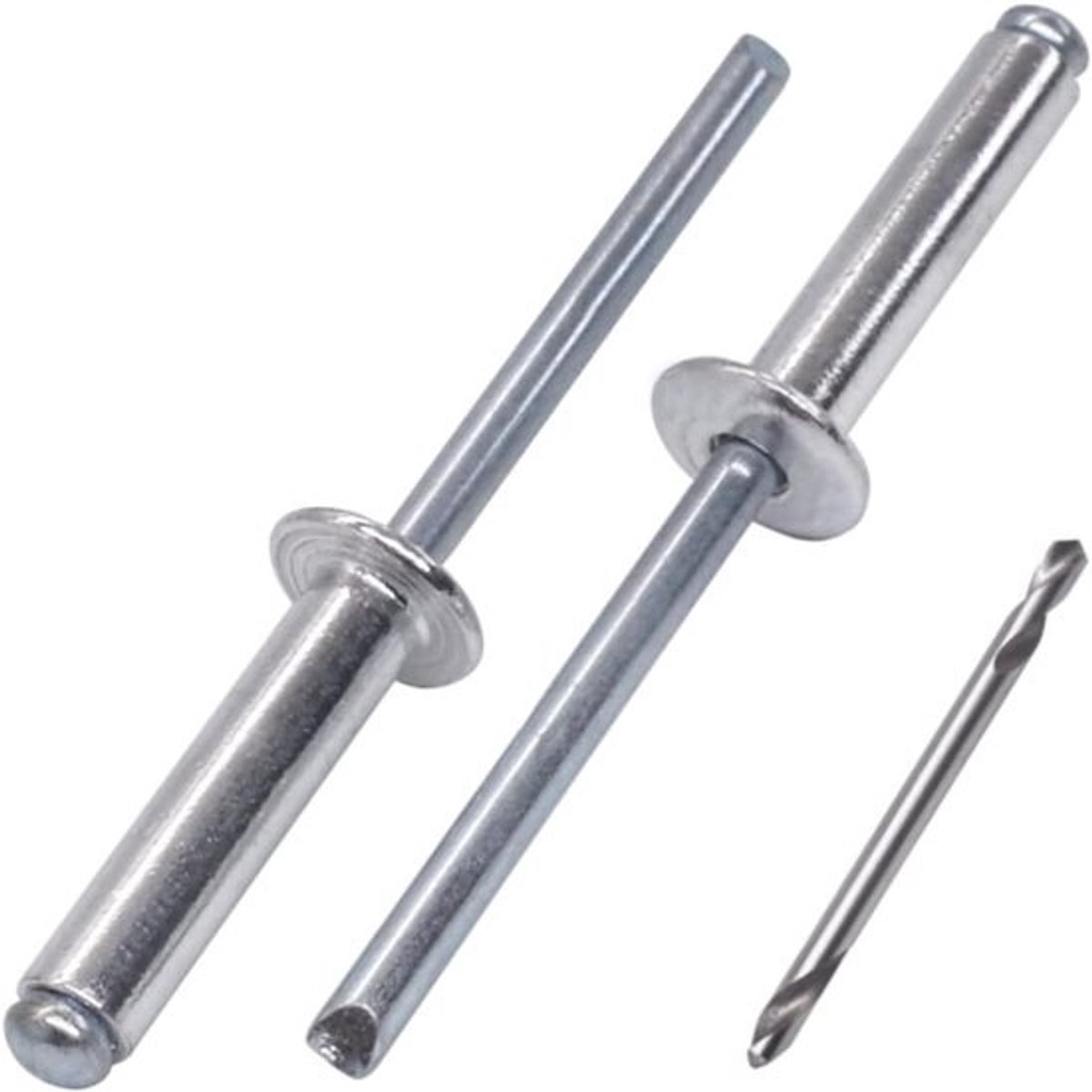 Grote Set Popnagels (200 stuks) - Verzinkt Staal, Koepelkop, Sterk voor Montage & Constructie
