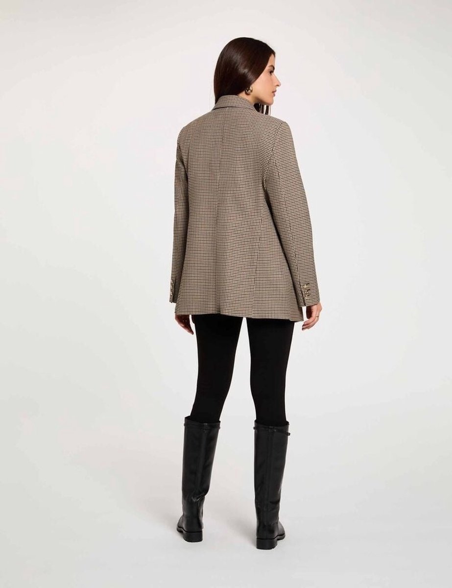 Morgan - Straight Blazer with lapel 262-VGAT Brown - Color : 42