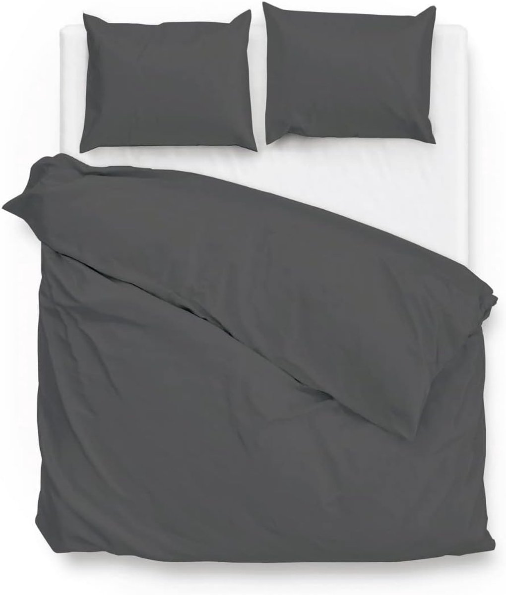 Dekbedovertrek - Satijn-katoen - 260x200/220 cm - Anthracite