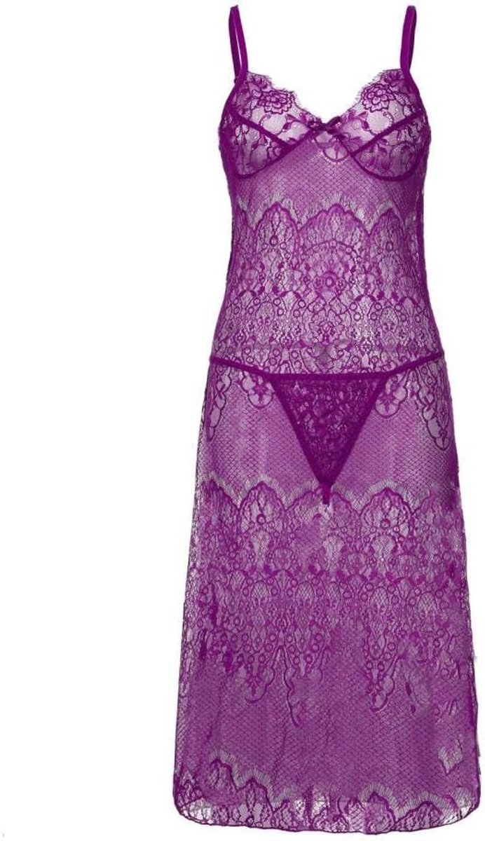 sexy lingerie dames v-hals doorschijnende kanten kimono lingerie nachthemd ondergoed sexy set negligé jurk met stringSexy V-hals Kanten Jarretel Nachthemd Pyjama Met String Nachthemd Sexy Lingerie Por