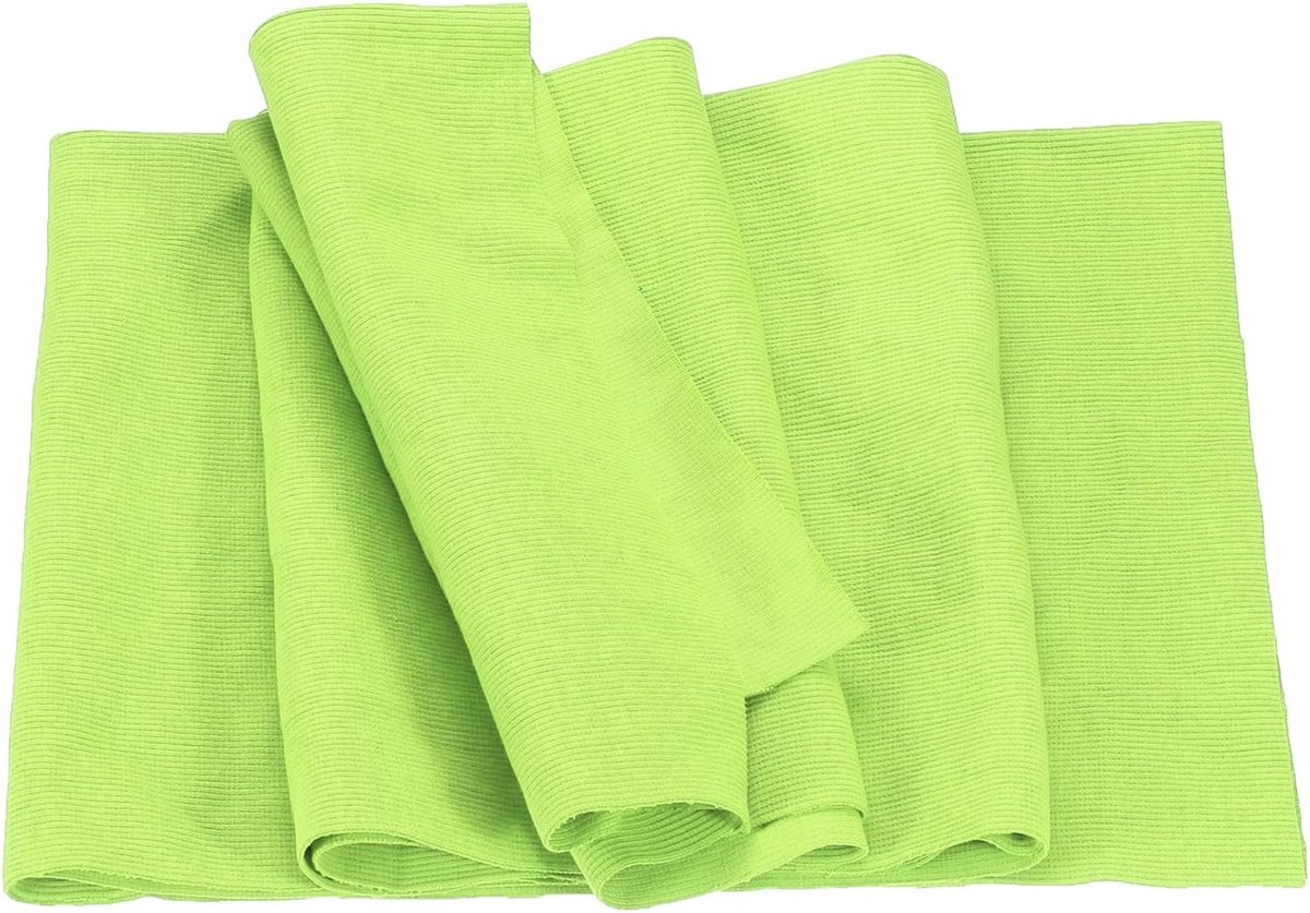 Elastische manchetten, geribbelde randen voor het naaien van katoenen stof, gebreide geribbelde stretchband, [voor manchetten, tailleband, kraag] - felgroen