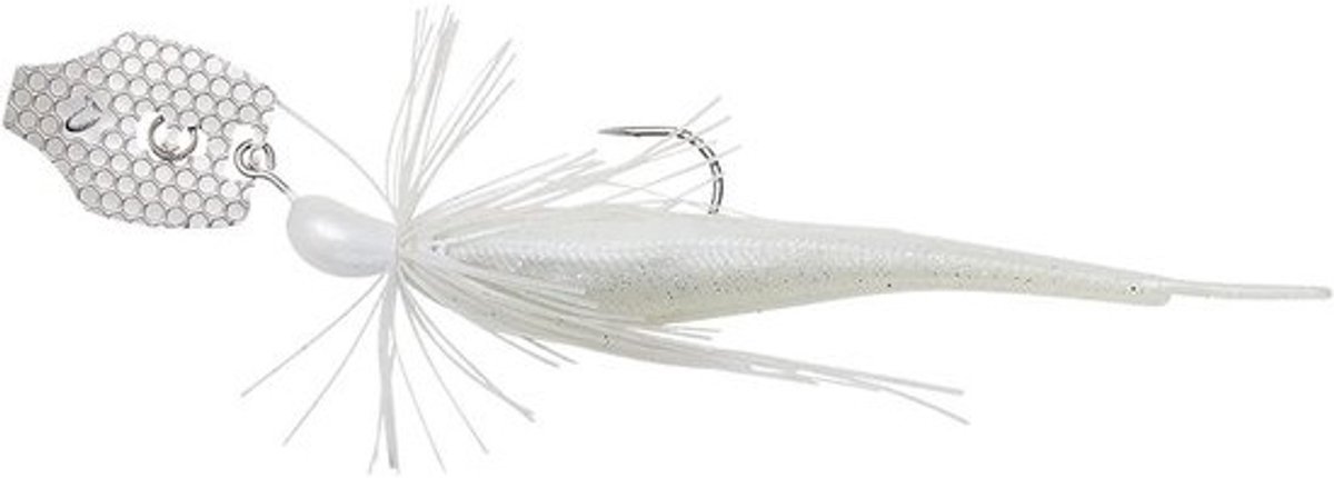 Bewegend Kunstaas - Zwemjig - Roofvissen Spin - Sterke Trillingen - 125 cm 145 g - Wit Zilver